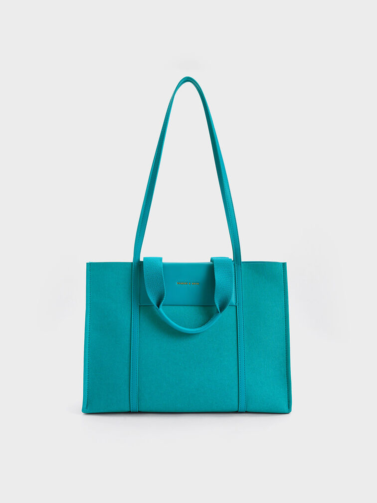 Shalia Denim Tote Bag, Blue, hi-res