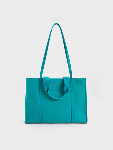 Shalia Denim Tote Bag, Blue, hi-res