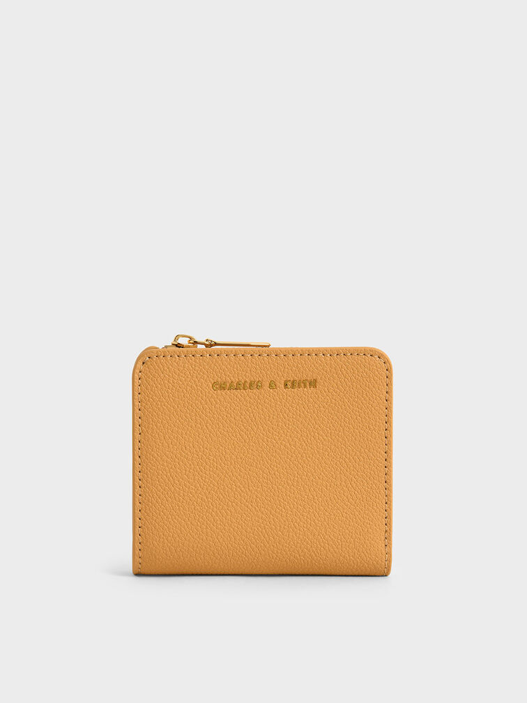Snap Button Card Holder, Orange, hi-res