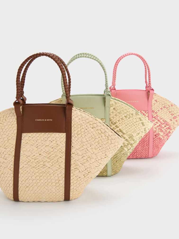 Shalia Raffia Basket Bag, Matcha Green, hi-res