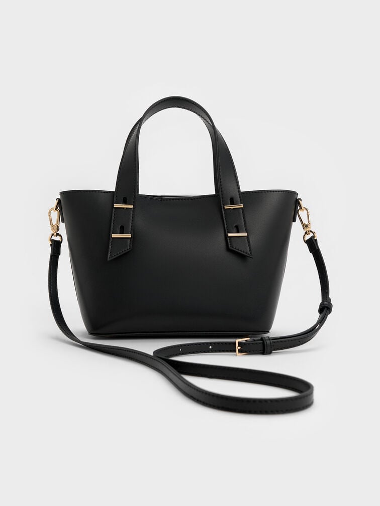Mini Shania Double-Handle Tote Bag, Black, hi-res