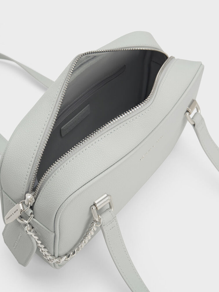 Avis Boxy Shoulder Bag, Light Grey, hi-res