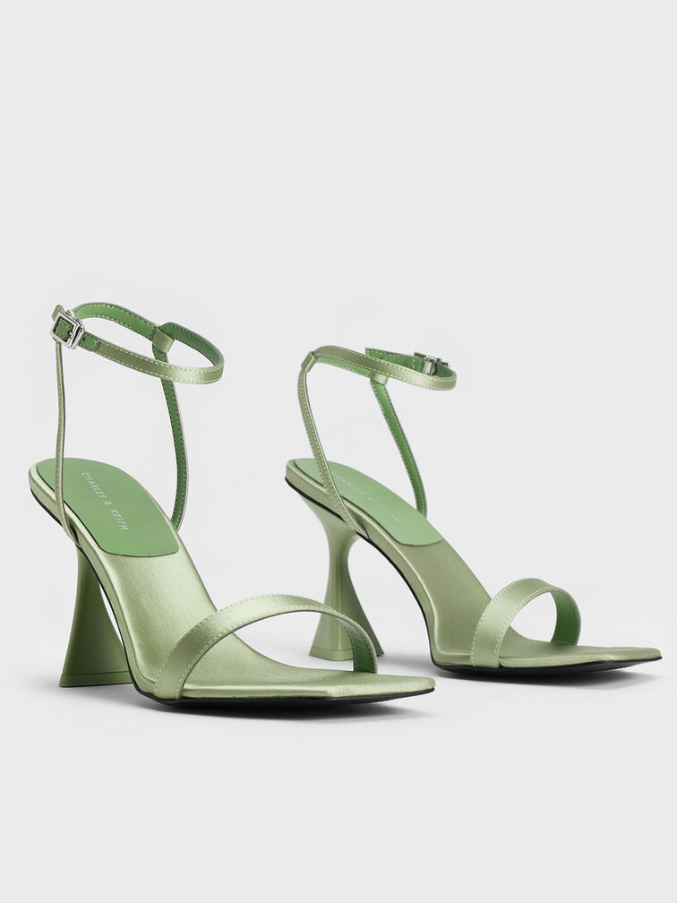 Recycled Polyester Ankle Strap Sandals, Green, hi-res