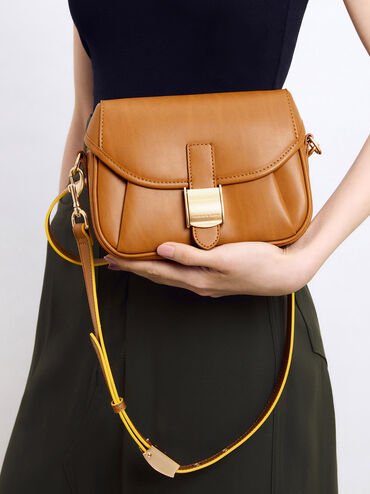 Altea Belted Crossbody Bag, Cognac, hi-res