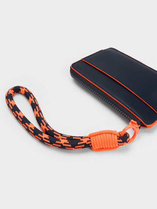 Gwiana Printed Card Holder, Navy, hi-res