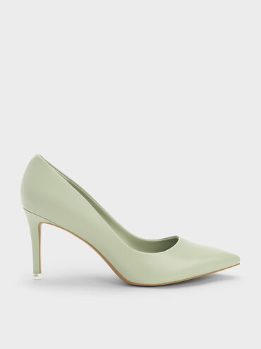 Emmy Pointed-Toe Pumps, Sage Green, hi-res