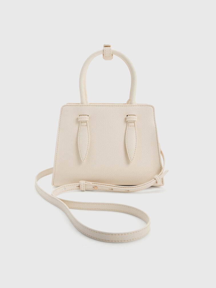 Allyn Structured Trapeze Tote Bag, Cream, hi-res