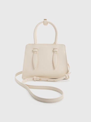 Allyn Structured Trapeze Tote Bag, Cream, hi-res