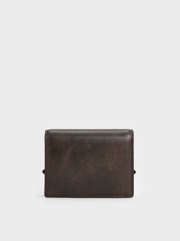 Sloane Chain-Handle Wallet, Dark Brown, hi-res