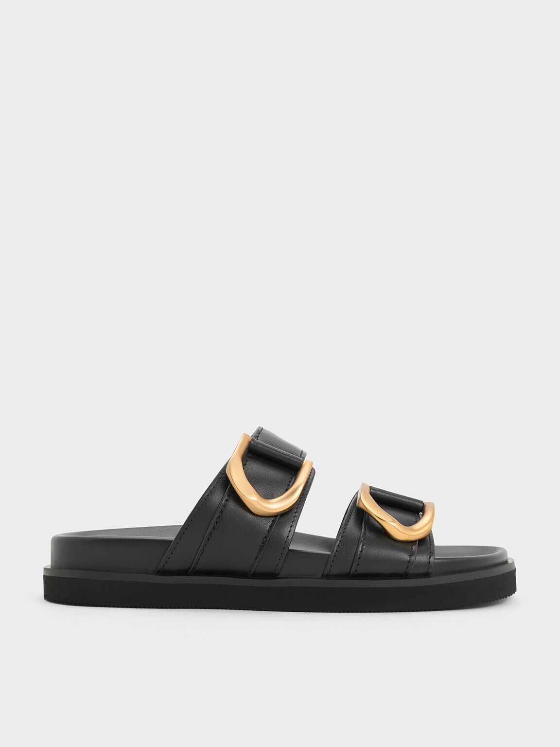 Black Slide Sandals Shop Online CHARLES KEITH IN