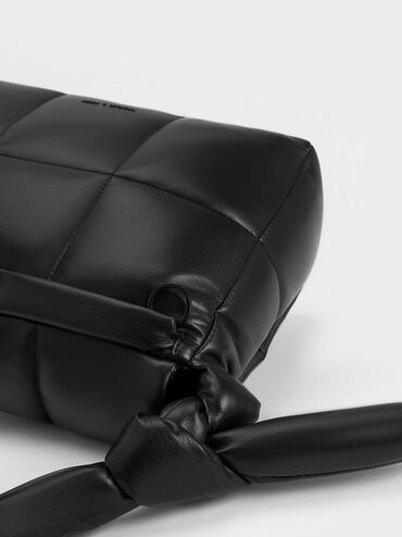 Errya Quilted Puffy Crossbody Bag, Jet Black, hi-res