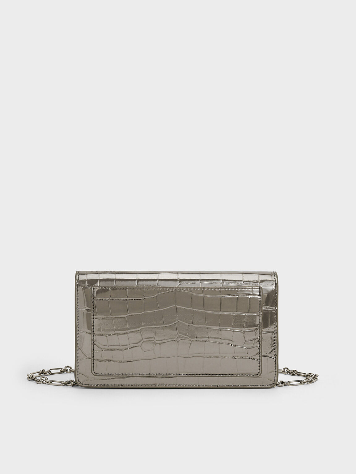 【5％OFF】 Pewter Samantha Metallic Croc-Effect Chain-Embellished 筆記具