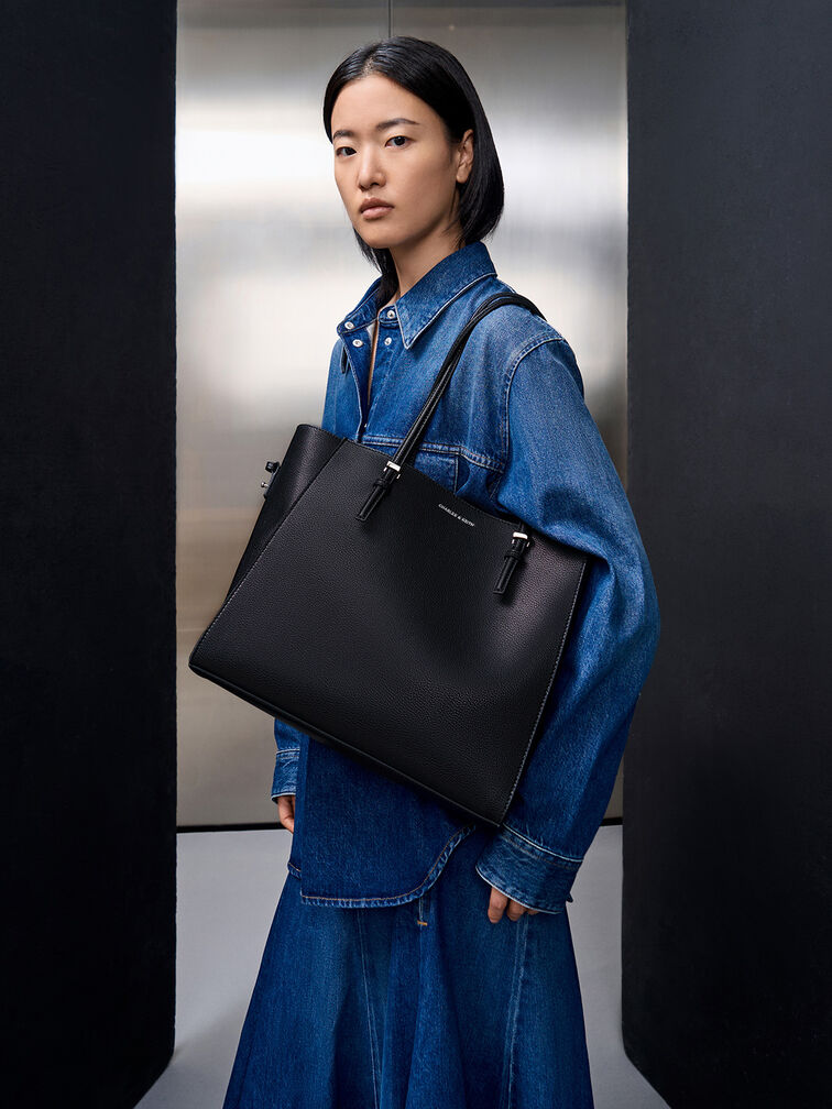 Sansa Tote Bag, Noir, hi-res