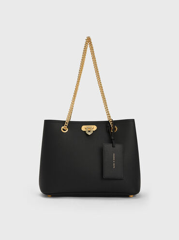 Alcott Tote Bag, Black, hi-res