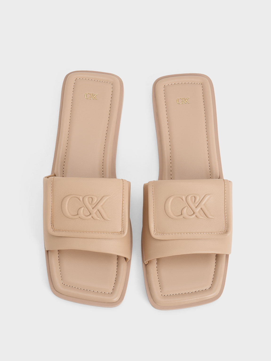 Nude slide outlet sandals