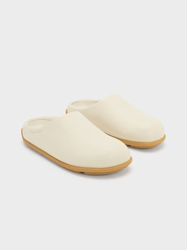 Molly Flat Mules, Cream, hi-res