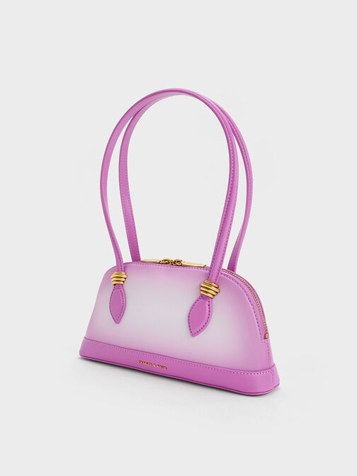 Trudy Ombre Elongated Handle Shoulder Bag, Purple, hi-res