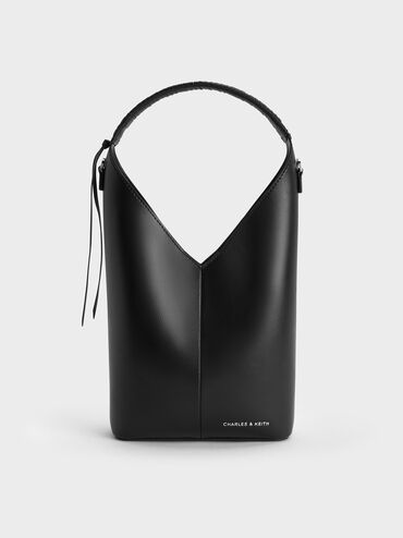 Simone Angular Bucket Bag, Noir, hi-res