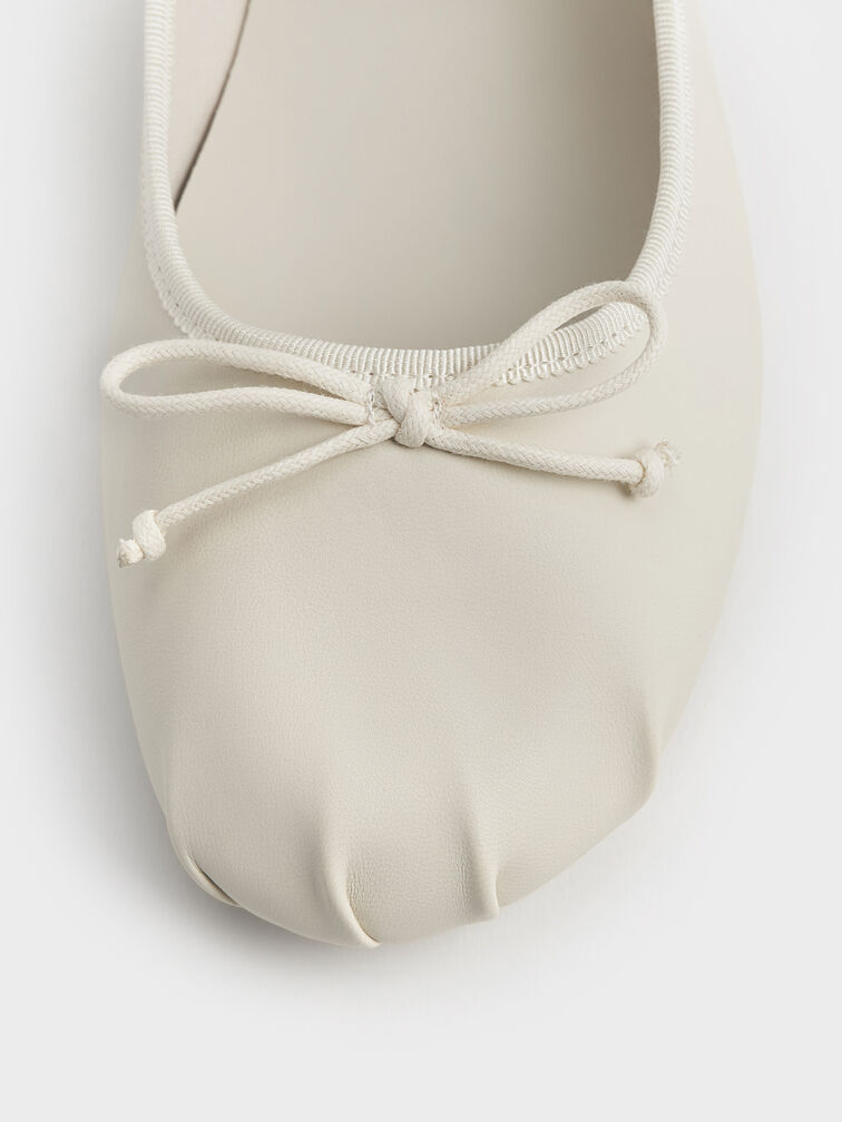 Emiko Bow Mary Jane Flats, Chalk, hi-res