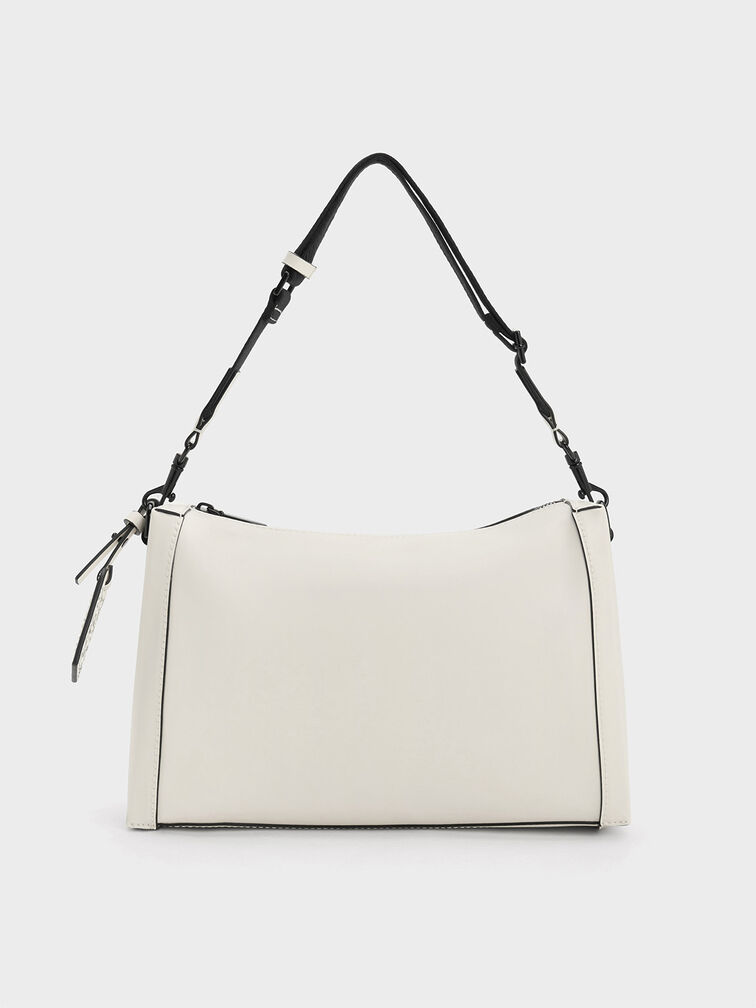 Cordele Slouchy Shoulder Bag, Cream, hi-res
