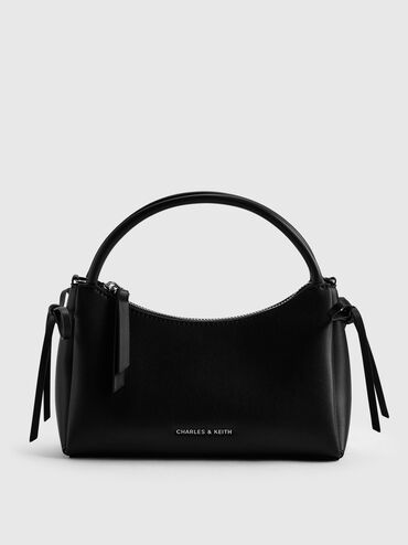 Hazel Bow Top Handle Bag, Noir, hi-res