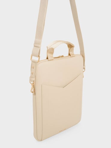 Gaia Laptop Bag, Beige, hi-res