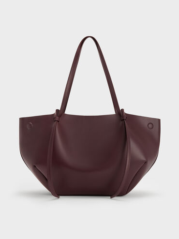XL Calla Tote Bag, Wineberry Red, hi-res