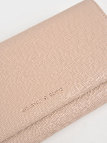 Tassel Detail Long Wallet, Pink, hi-res