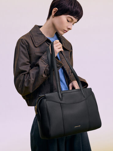 Roan Tote Bag, Black, hi-res