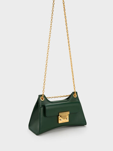 Eudora Sculptural Bag, Dark Green, hi-res