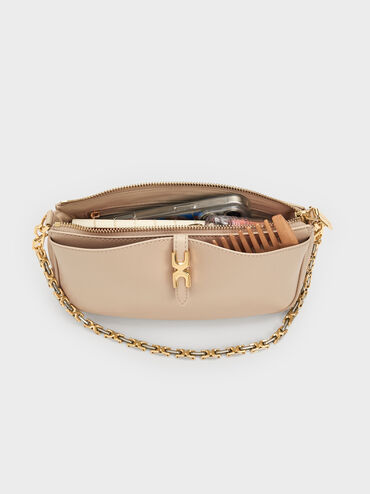 Adalyn Chain Shoulder Bag, Dusted Oat, hi-res