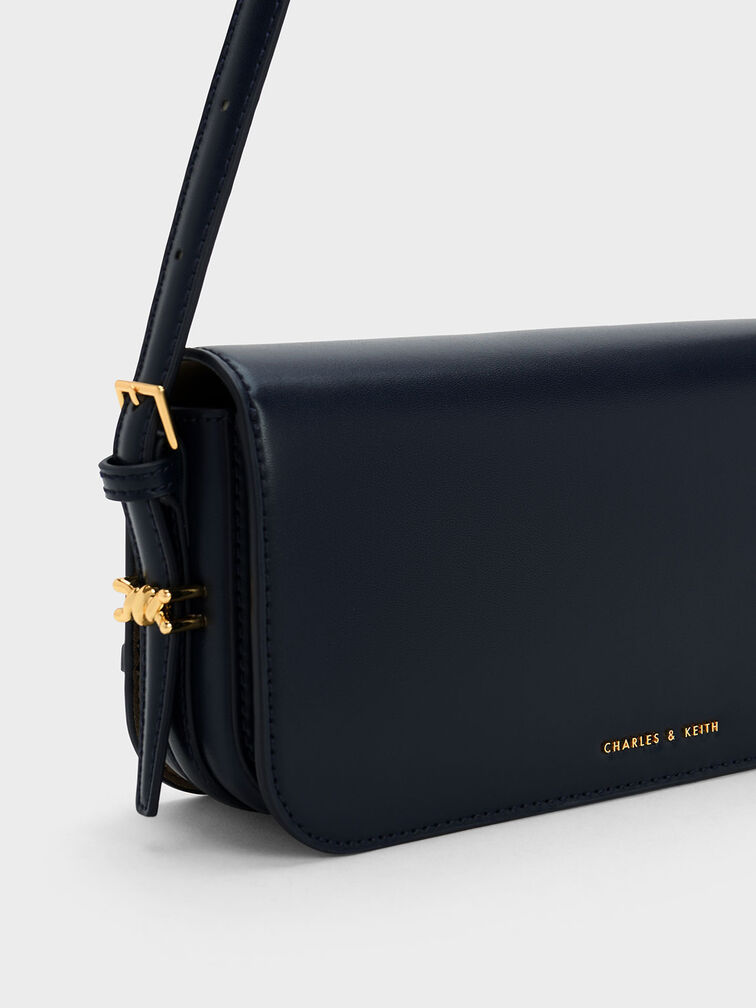 Henrietta Shoulder Bag, Navy, hi-res
