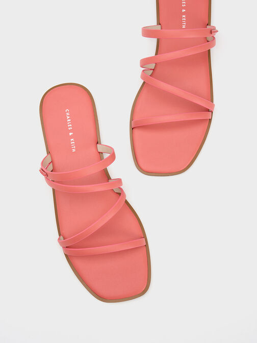 lliana Strappy Slide Sandals, Coral Pink, hi-res