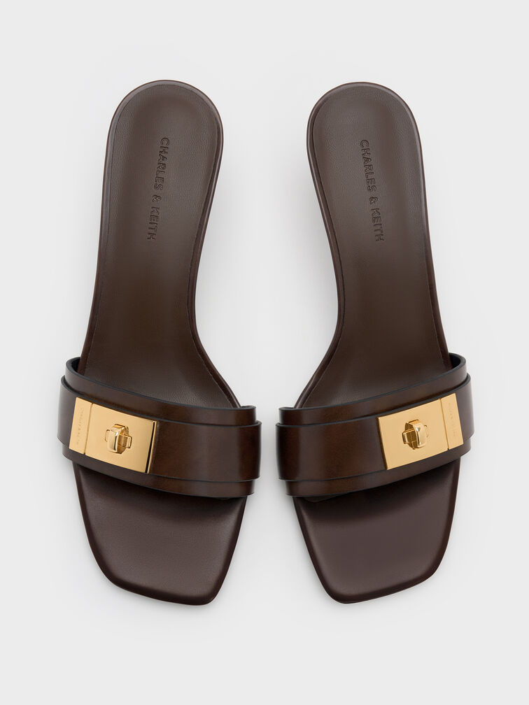 Aelin Kitten-Heel Mules, Espresso Brown, hi-res