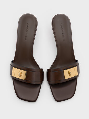 Aelin Kitten-Heel Mules, Espresso Brown, hi-res