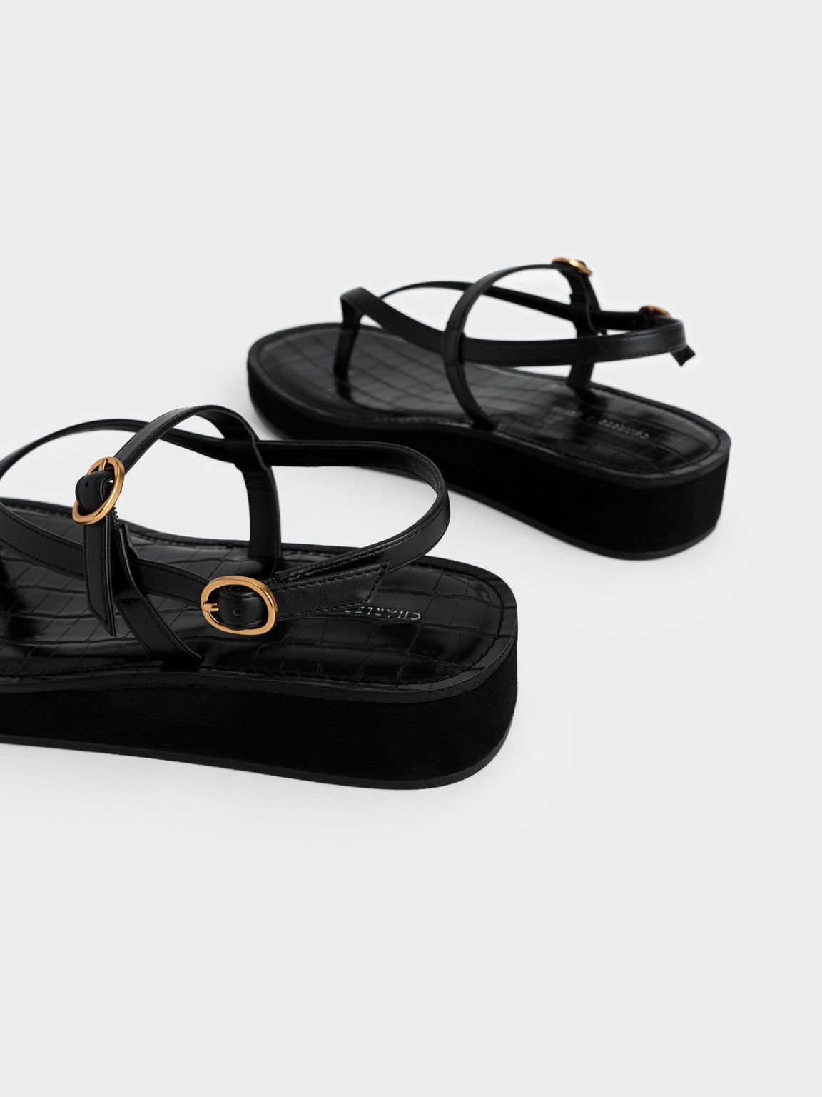 Black thin strap flip flops clearance