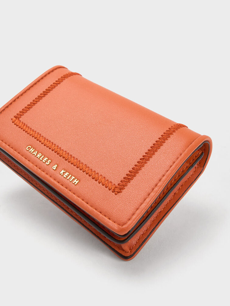Astra Contrast Trim Wallet, Orange, hi-res