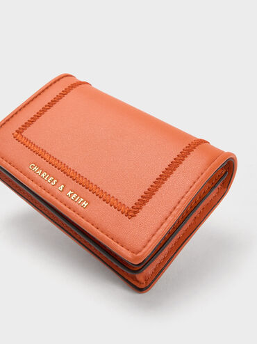 Astra Contrast Trim Wallet, Orange, hi-res