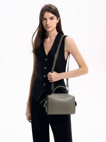 Austen Top Handle Bag, Khaki, hi-res