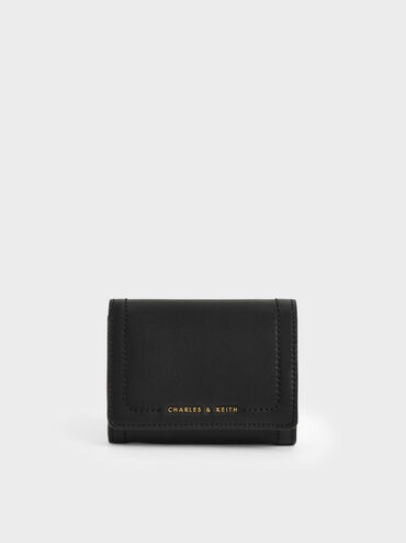 Sonnet Snap-Button Small Wallet, Black, hi-res