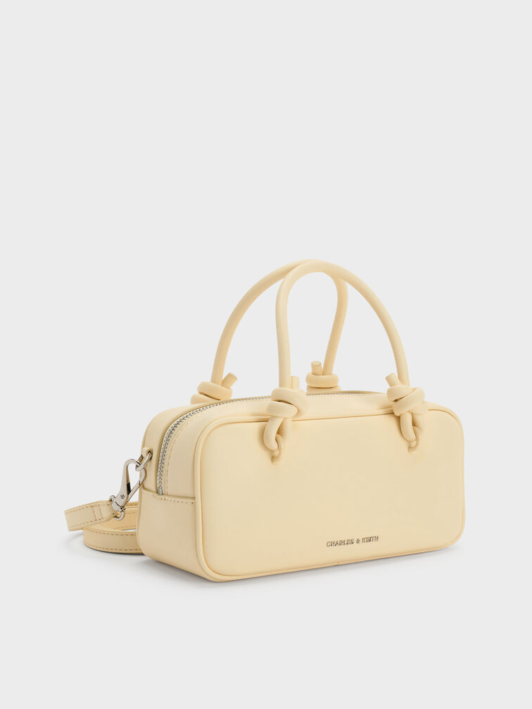 Sammie Knotted-Handle Elongated Bag, Butter Yellow, hi-res