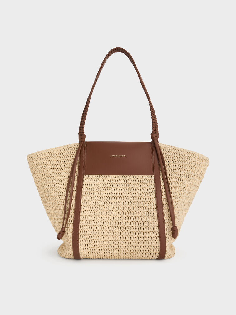 Shalia Raffia Tote Bag, Natural Raffia, hi-res