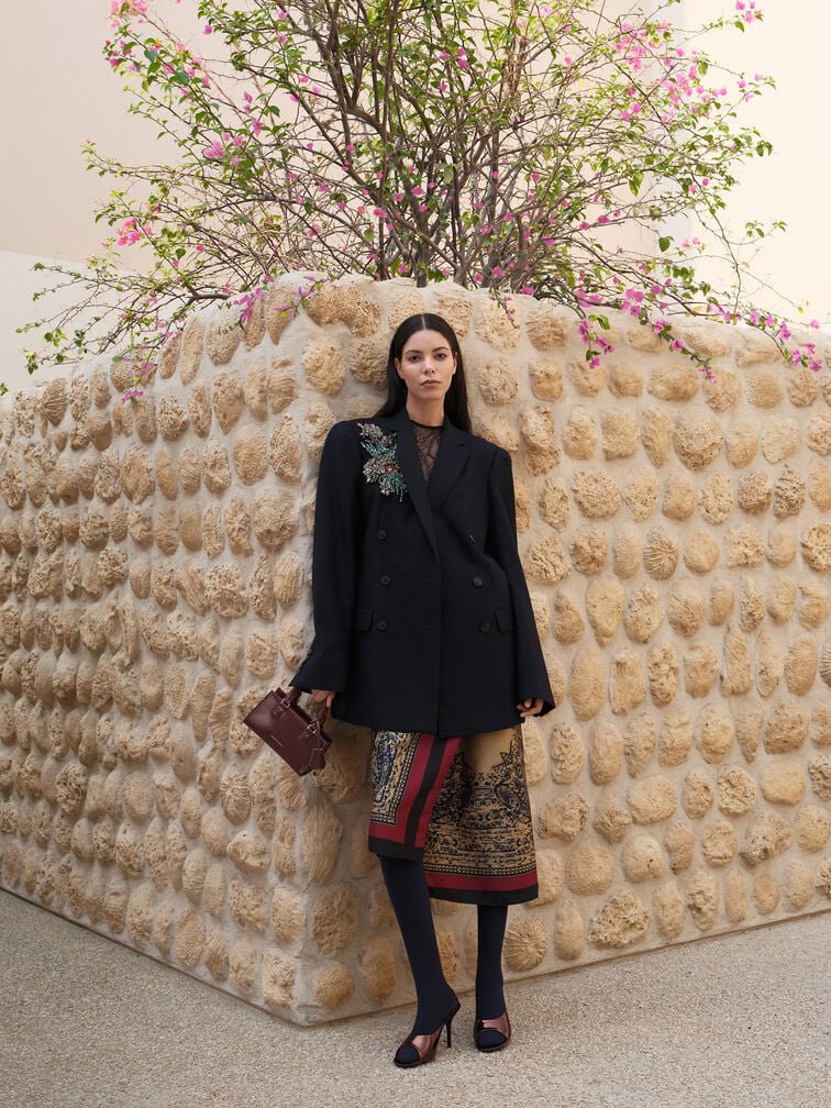 Patent Stiletto Mules, Burgundy, hi-res