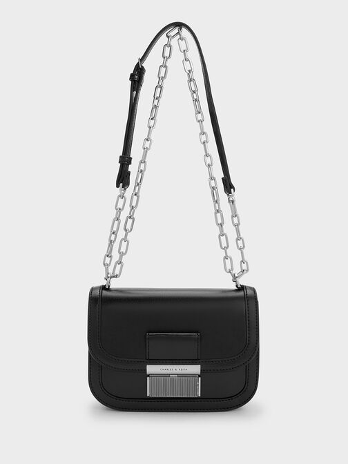 Charlot Chain Strap Bag, Black, hi-res