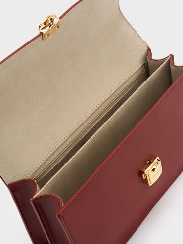 Acelynn Rope-Chain Shoulder Bag, Burgundy, hi-res