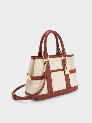 Mini Scottie Canvas Tote Bag, Brick, hi-res