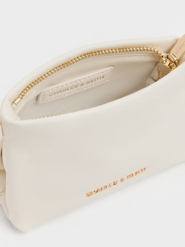 Zephyr Metallic-Accent Wristlet, Cream, hi-res