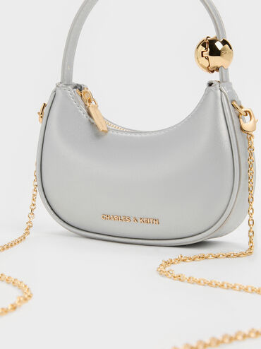 Micro Jesmyn Metallic Two-Way Bag, Silver, hi-res