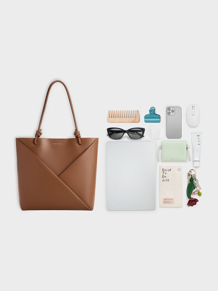 Midori Geometric Tote Bag, Chocolate, hi-res