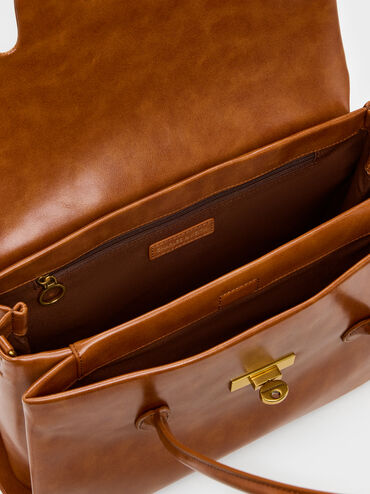 Kerry Trapeze Tote Bag, Distressed Tan, hi-res